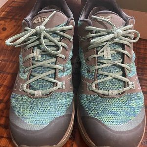 Keen Terradora Waterproof Hiking Shoes Womens Size 8.5 Blue/Green Style 1017190
